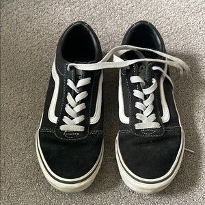Vans Black and White kids shoes